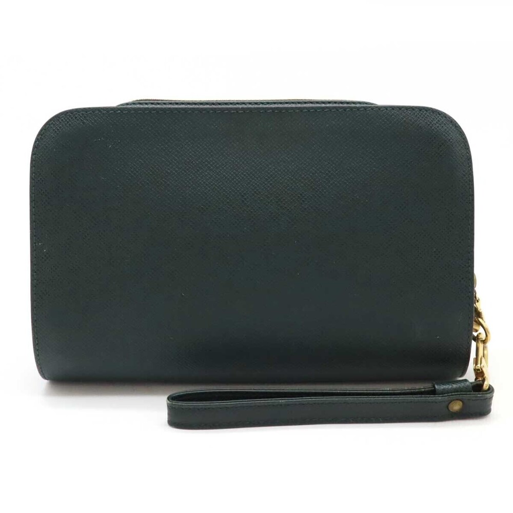 LOUIS VUITTON Taiga Baikal Shoulder Bag Handbag Leather Epicea Dark Green